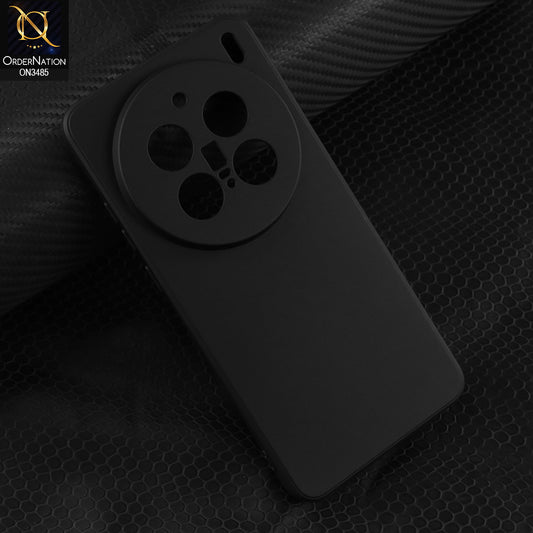 Vivo X200 Pro Cover - Black - ONation Silica Gel Series - HQ Liquid Silicone Elegant Colors Camera Protection Soft Case