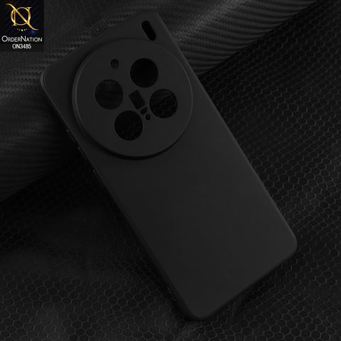 Vivo X200 Pro Cover - Black - ONation Silica Gel Series - HQ Liquid Silicone Elegant Colors Camera Protection Soft Case