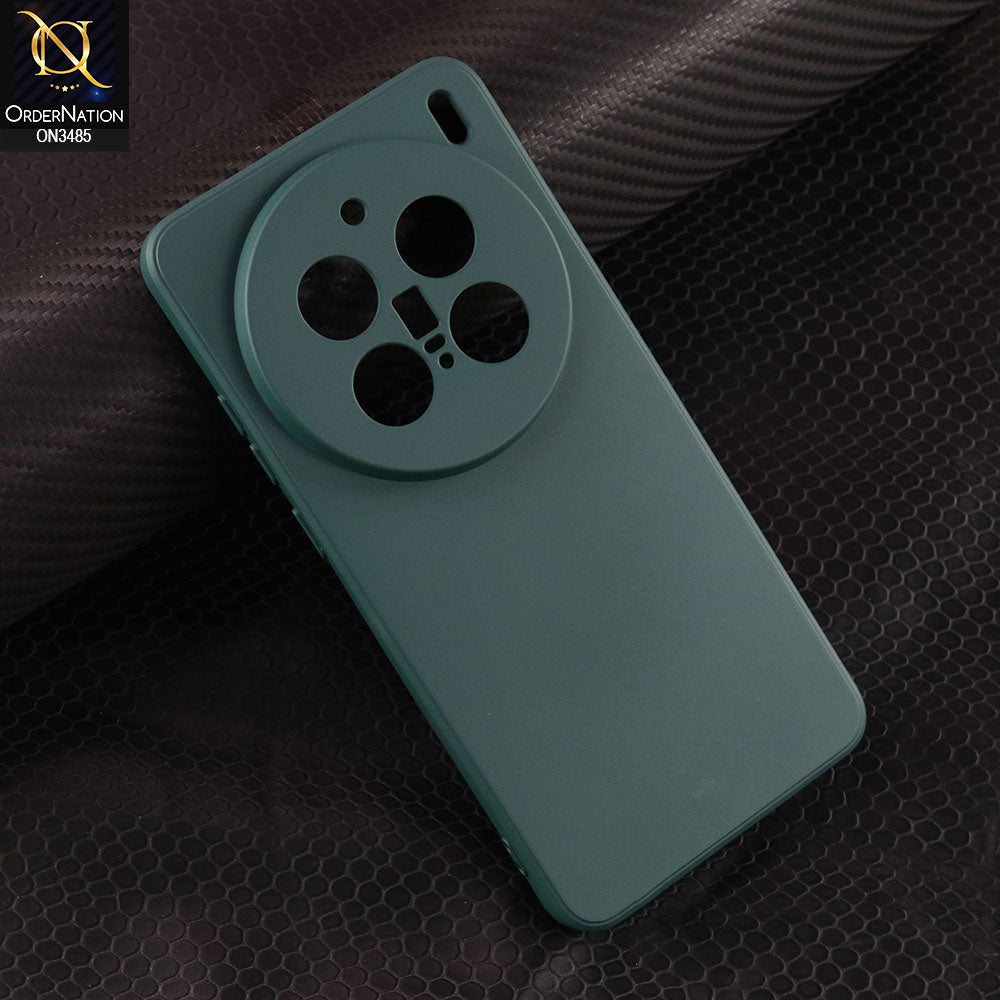 Vivo X200 Pro Cover - Dark Green - ONation Silica Gel Series - HQ Liquid Silicone Elegant Colors Camera Protection Soft Case