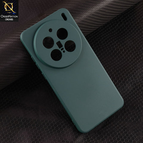 Vivo X200 Pro Cover - Dark Green - ONation Silica Gel Series - HQ Liquid Silicone Elegant Colors Camera Protection Soft Case