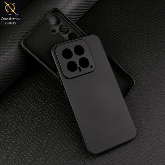 Xiaomi 14 Cover - Black - ONation Silica Gel Series - HQ Liquid Silicone Elegant Colors Camera Protection Soft Case