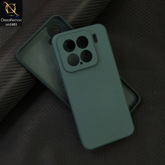 Xiaomi 15 Cover - Dark Green - ONation Silica Gel Series - HQ Liquid Silicone Elegant Colors Camera Protection Soft Case