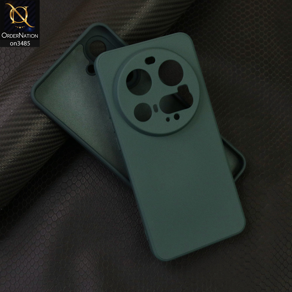 Xiaomi 15 Ultra Cover - Dark Green - ONation Silica Gel Series - HQ Liquid Silicone Elegant Colors Camera Protection Soft Case