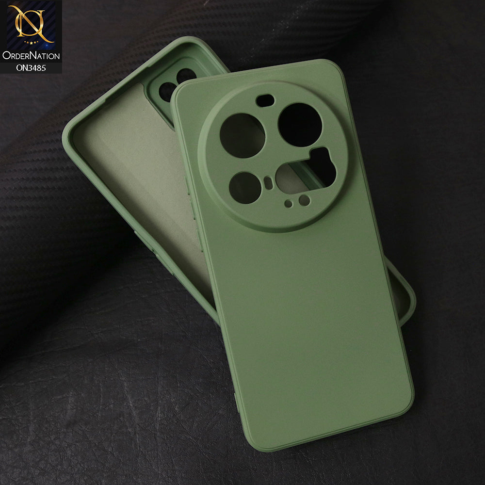 Xiaomi 15 Ultra Cover - Light Green - ONation Silica Gel Series - HQ Liquid Silicone Elegant Colors Camera Protection Soft Case