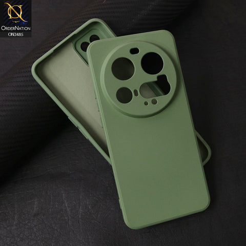 Xiaomi 15 Ultra Cover - Light Green - ONation Silica Gel Series - HQ Liquid Silicone Elegant Colors Camera Protection Soft Case