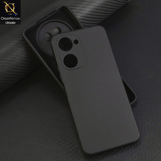 Vivo Y03t Cover - Black - ONation Silica Gel Series - HQ Liquid Silicone Elegant Colors Camera Protection Soft Case