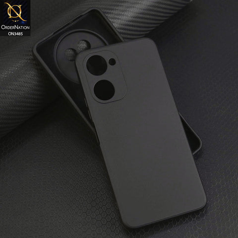 Vivo Y03t Cover - Black - ONation Silica Gel Series - HQ Liquid Silicone Elegant Colors Camera Protection Soft Case