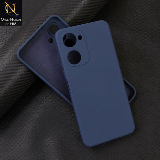 Vivo Y03t Cover - Blue - ONation Silica Gel Series - HQ Liquid Silicone Elegant Colors Camera Protection Soft Case