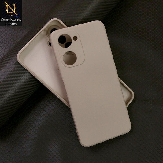 Vivo Y03t Cover - Off White - ONation Silica Gel Series - HQ Liquid Silicone Elegant Colors Camera Protection Soft Case