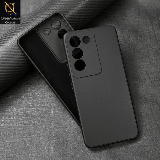 Vivo Y200e Cover - Black - ONation Silica Gel Series - HQ Liquid Silicone Elegant Colors Camera Protection Soft Case