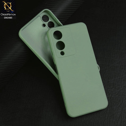 Vivo Y17s Cover - Light Green - ONation Silica Gel Series - HQ Liquid Silicone Elegant Colors Camera Protection Soft Case
