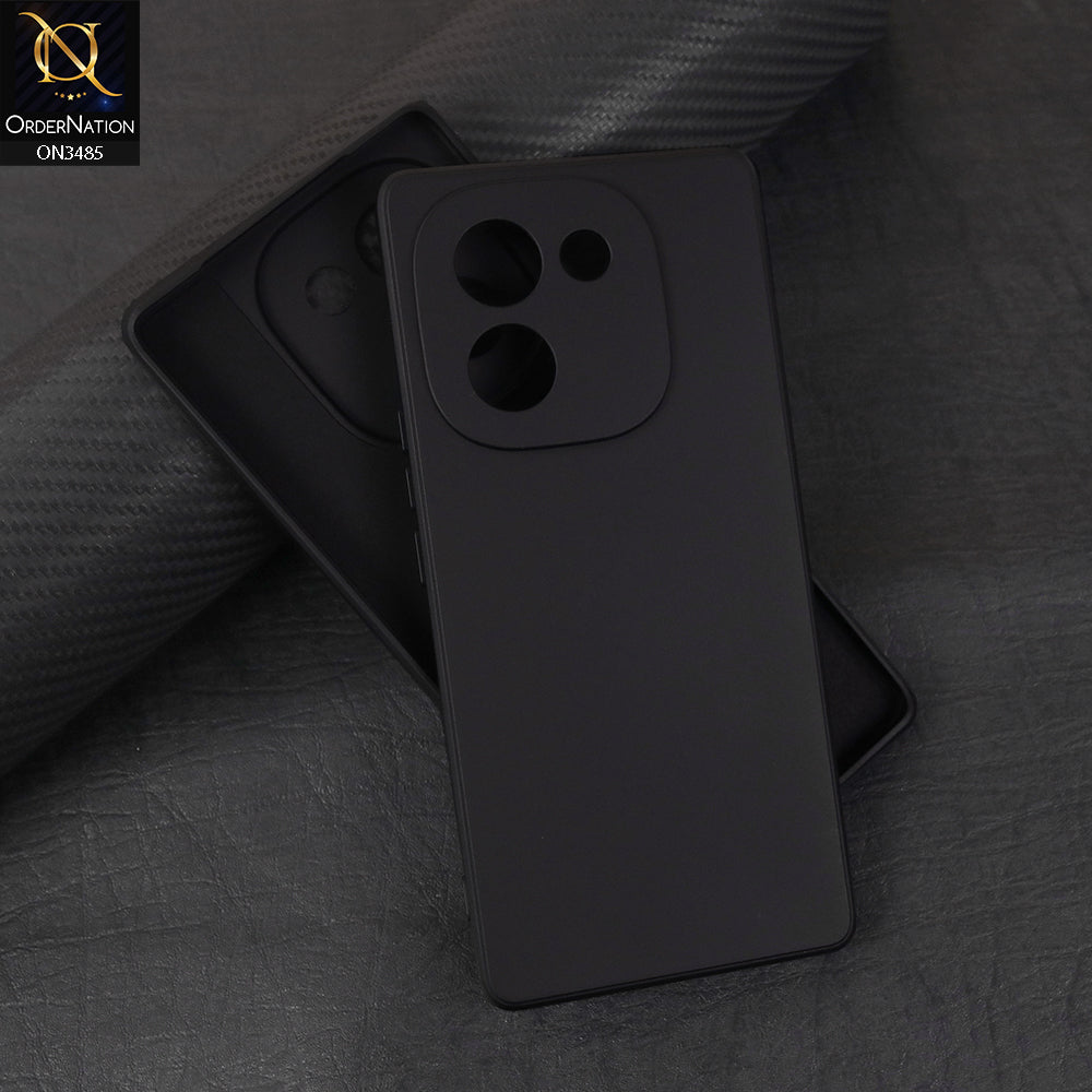 vivo Y200 (China) Cover - Black - ONation Silica Gel Series - HQ Liquid Silicone Elegant Colors Camera Protection Soft Case