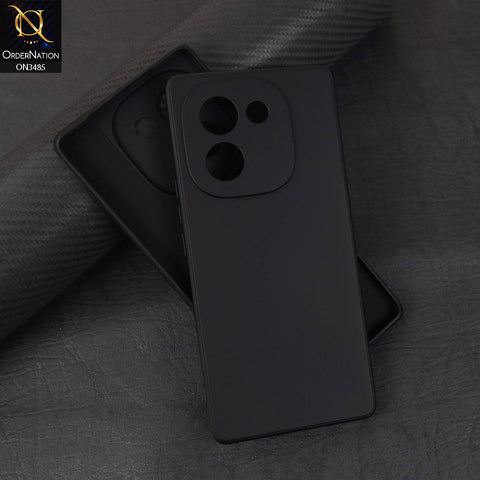 vivo Y200 (China) Cover - Black - ONation Silica Gel Series - HQ Liquid Silicone Elegant Colors Camera Protection Soft Case