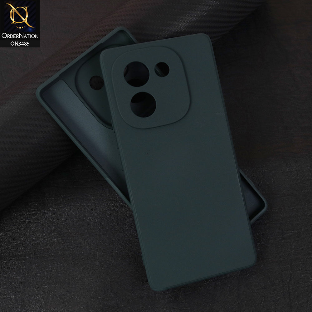 vivo Y200 (China) Cover - Dark Green - ONation Silica Gel Series - HQ Liquid Silicone Elegant Colors Camera Protection Soft Case