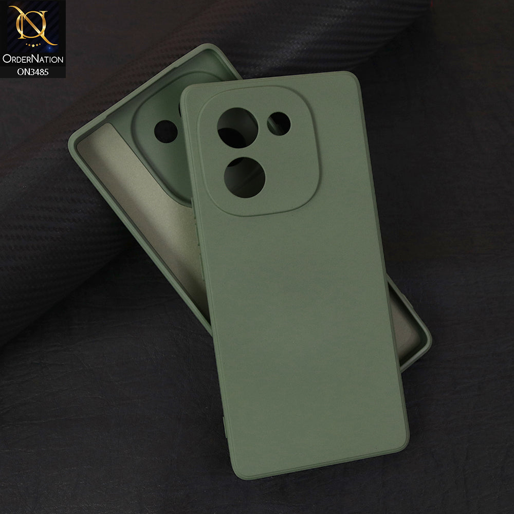 vivo Y200 (China) Cover - Light Green - ONation Silica Gel Series - HQ Liquid Silicone Elegant Colors Camera Protection Soft Case