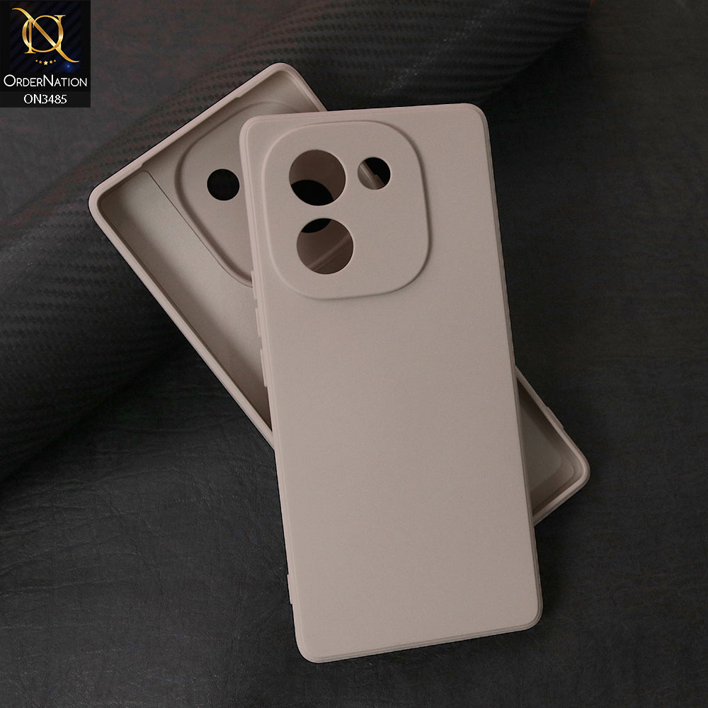vivo Y200 (China) Cover - Off White - ONation Silica Gel Series - HQ Liquid Silicone Elegant Colors Camera Protection Soft Case