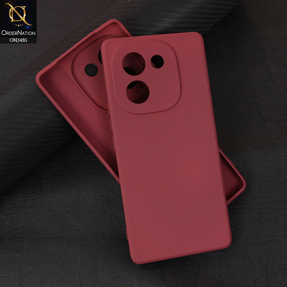 vivo Y200 (China) Cover - Red - ONation Silica Gel Series - HQ Liquid Silicone Elegant Colors Camera Protection Soft Case