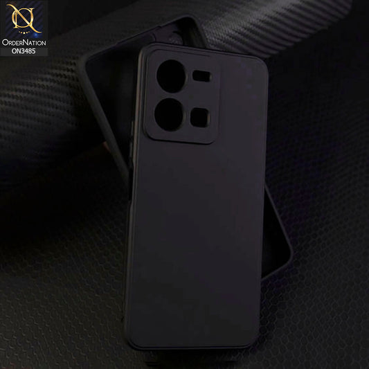 Vivo Y35 4G Cover - Black - ONation Silica Gel Series - HQ Liquid Silicone Elegant Colors Camera Protection Soft Case