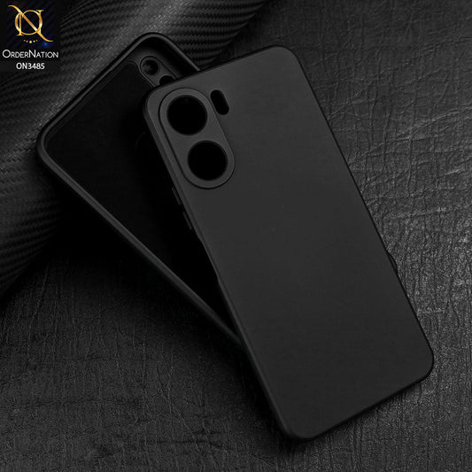 Vivo Y56 Cover - Black - ONation Silica Gel Series - HQ Liquid Silicone Elegant Colors Camera Protection Soft Case