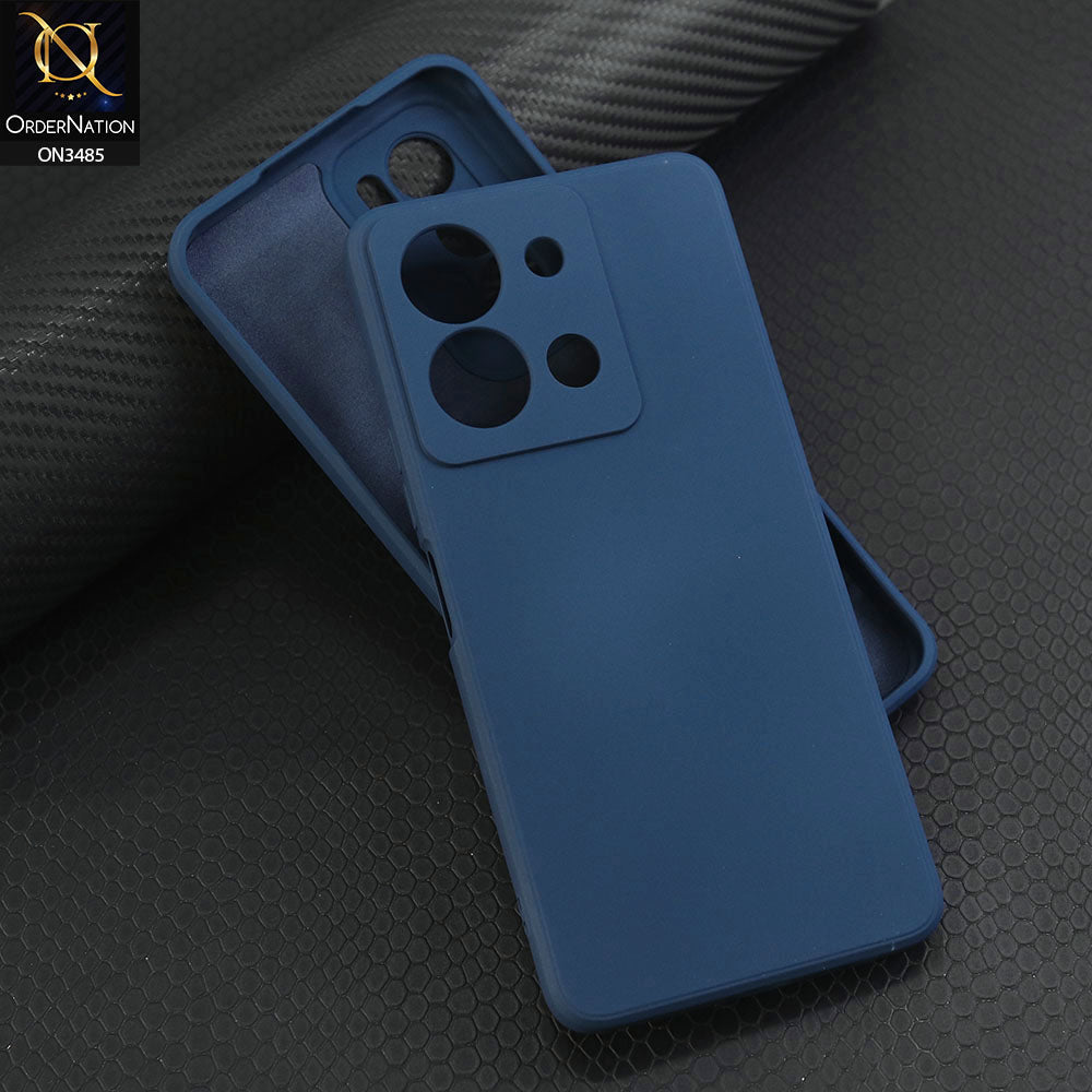 Vivo Y36 5G Cover - Blue - ONation Silica Gel Series - HQ Liquid Silicone Elegant Colors Camera Protection Soft Case