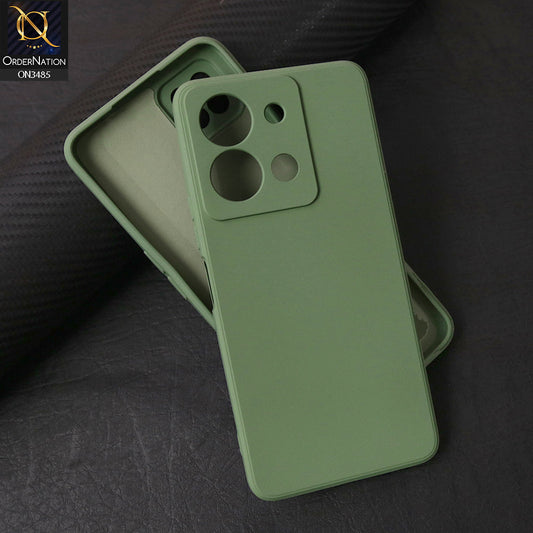 Vivo Y36 4G Cover - Light Green - ONation Silica Gel Series - HQ Liquid Silicone Elegant Colors Camera Protection Soft Case