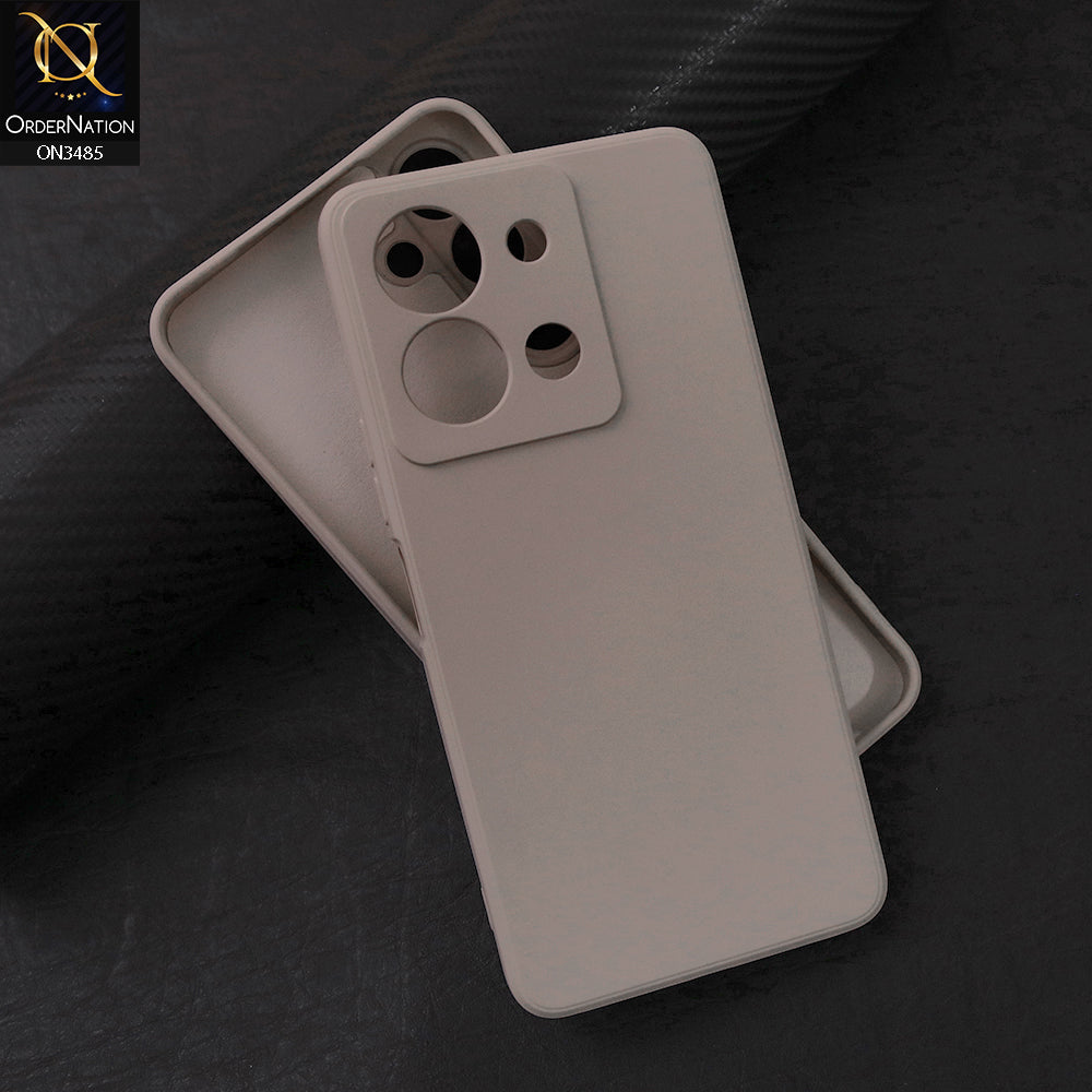 Vivo Y36 5G Cover - Off White - ONation Silica Gel Series - HQ Liquid Silicone Elegant Colors Camera Protection Soft Case