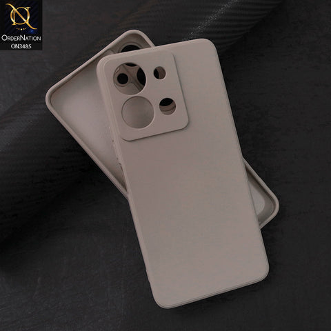 Vivo Y36 5G Cover - Off White - ONation Silica Gel Series - HQ Liquid Silicone Elegant Colors Camera Protection Soft Case
