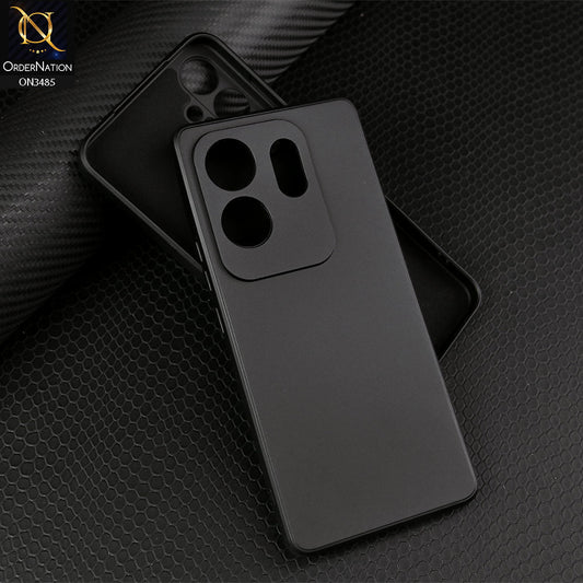 Infinix Zero 30 Cover - Black - ONation Silica Gel Series - HQ Liquid Silicone Elegant Colors Camera Protection Soft Case