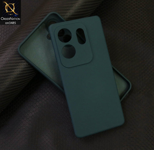 Infinix Zero 30 4G Cover - Dark Green - ONation Silica Gel Series - HQ Liquid Silicone Elegant Colors Camera Protection Soft Case