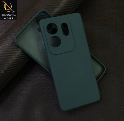 Infinix Zero 30 4G Cover - Dark Green - ONation Silica Gel Series - HQ Liquid Silicone Elegant Colors Camera Protection Soft Case