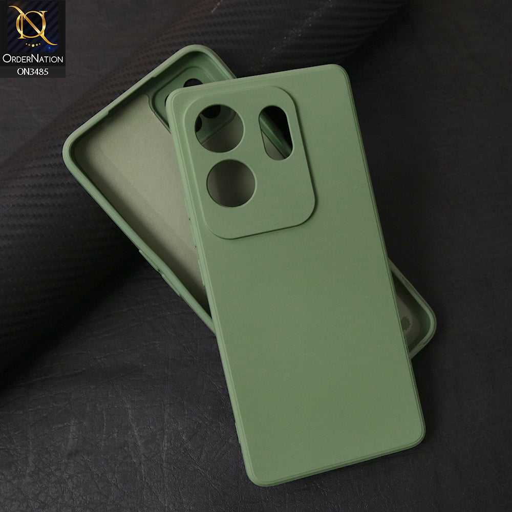 Infinix Zero 30 4G Cover - Light Green - ONation Silica Gel Series - HQ Liquid Silicone Elegant Colors Camera Protection Soft Case