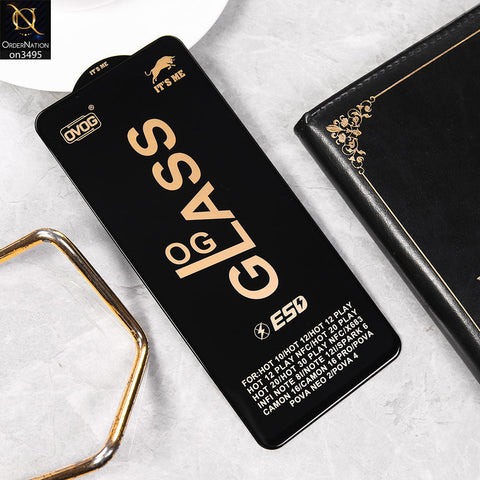 Infinix Hot 12 Play Cover - Black - Xtreme Quality Tempered Go Glass Screen Protector