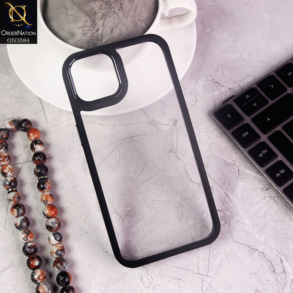 iPhone 13 Cover - Purple - Trendy Electroplating Camera Shiny Borders Crash Resistant Pc + Tpu Protection Case