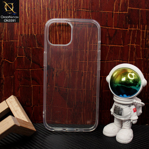 iPhone 15 Pro Max Cover - Soft 4D Design Shockproof Silicone Transparent Clear Camera Protection Case