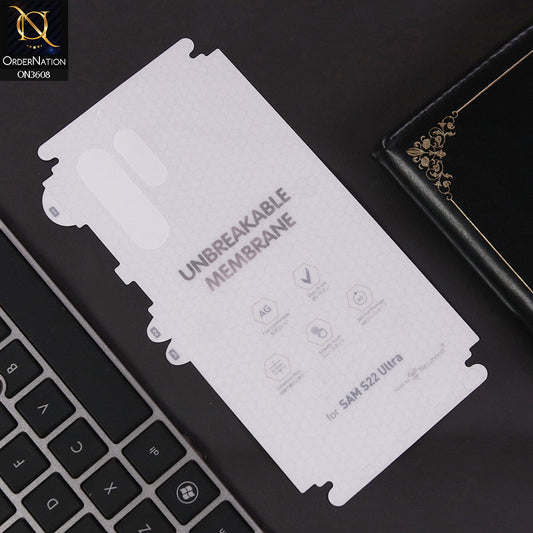 Samsung Galaxy S22 Ultra Sheet - Transparent  Unbreakable Membrane Shiny Film Back Protector Sheet