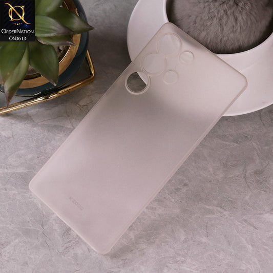 Samsung Galaxy S25 Ultra Cover - White - All New Stylish KZDOO Air Skin Series Ultra Slim Round Borders High Quality Case