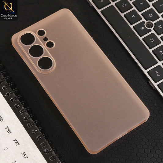 Samsung Galaxy S26 Ultra Cover - Orange  - Luxury Ultra Thin PP Hard Case  Clear Translucent Shockproof Slim Lens Protection Cover Case
