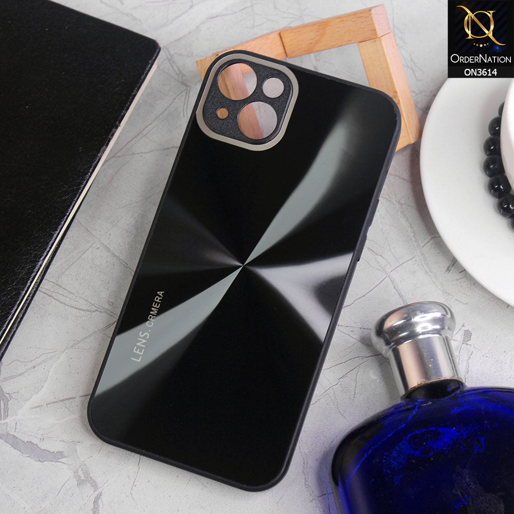 iPhone 14 Plus Cover - Black - Radiant Diamond Ray Reflective Aluminum Furnish Soft Borders Cases