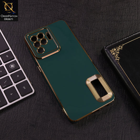 Oppo Reno 5 Lite Cover - Green - All New Electroplating Borders With Logo Hole Protective Soft Silicon Case