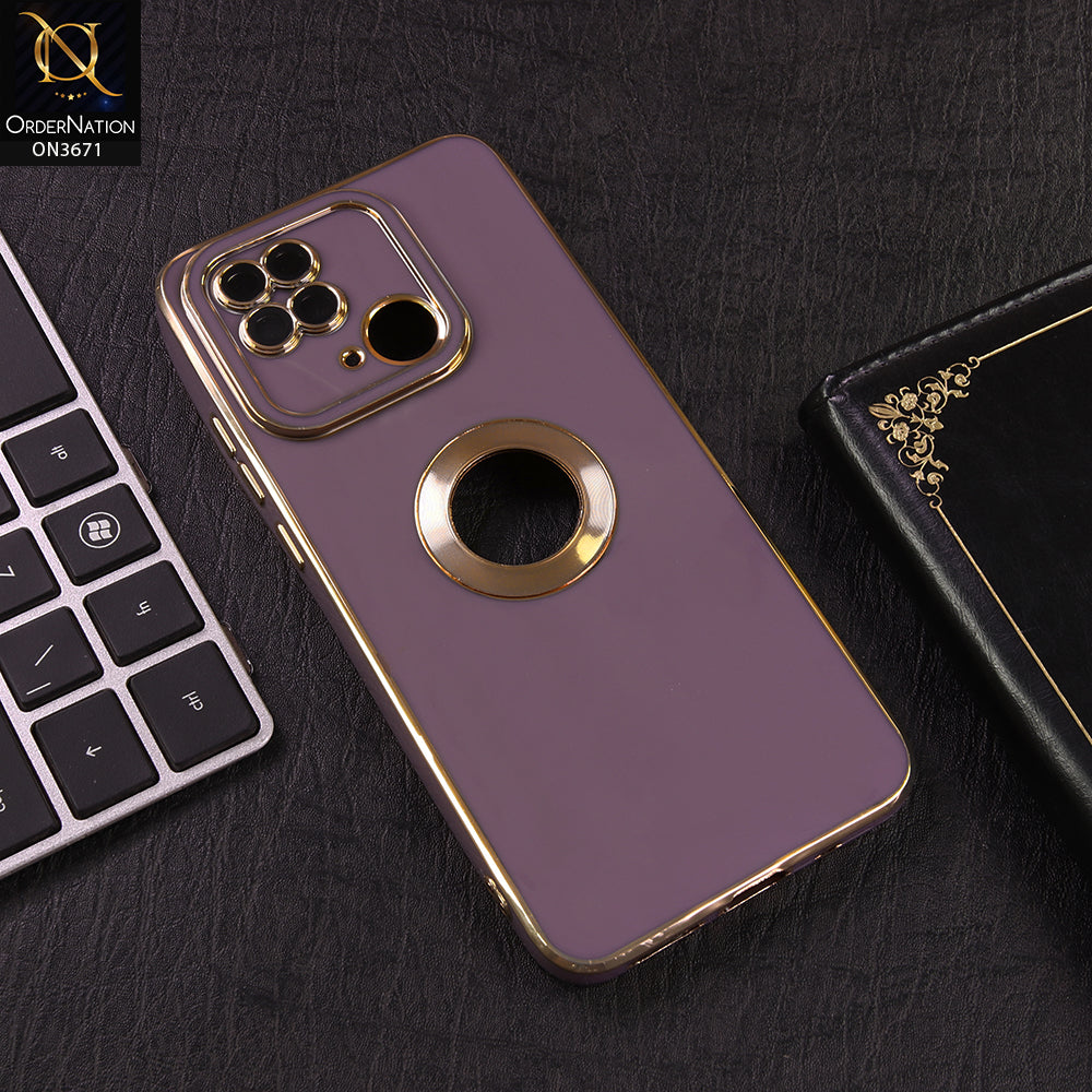 Xiaomi Redmi 10C Cover - Purple - All New Electroplating Borders With Logo Hole Protective Soft Silicon Case