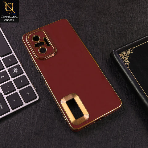 Xiaomi Redmi Note 10 Pro 4G Cover - Red - All New Electroplating Borders With Logo Hole Protective Soft Silicon Case