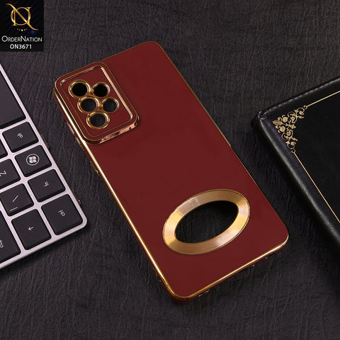 Samsung Galaxy A32 Cover - Red - All New Electroplating Borders With Logo Hole Protective Soft Silicon Case