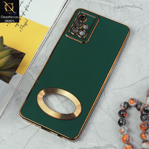 Samsung Galaxy A51 Cover - Green - All New Electroplating Borders With Logo Hole Protective Soft Silicon Case