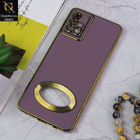 Samsung Galaxy A51 Cover - Mauve - All New Electroplating Borders With Logo Hole Protective Soft Silicon Case