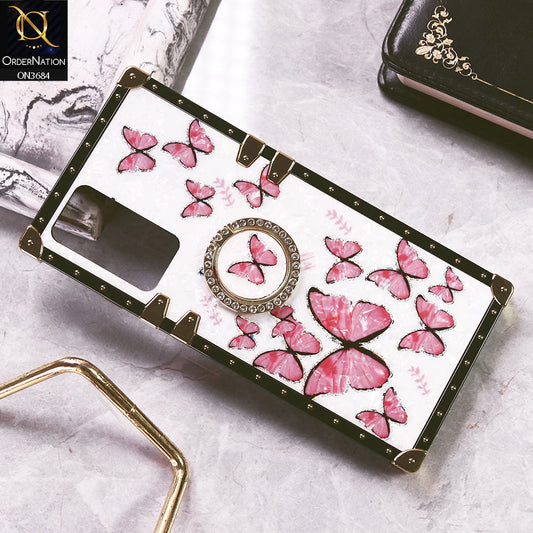 Xiaomi Redmi Note 11S Cover - Design1 - Trendy Holographic Design Golden Square Case with Matching Bling Ring Holder