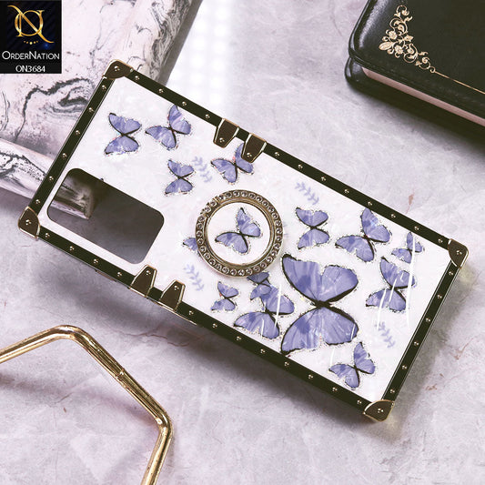 Xiaomi Redmi Note 11S Cover - Design5 - Trendy Holographic Design Golden Square Case with Matching Bling Ring Holder