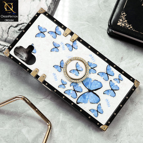 Samsung Galaxy A06 Cover - Design6 - Trendy Holographic Design Golden Square Case with Matching Bling Ring Holder