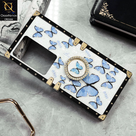 Vivo Y200e Cover - Design6 - Trendy Holographic Design Golden Square Case with Matching Bling Ring Holder