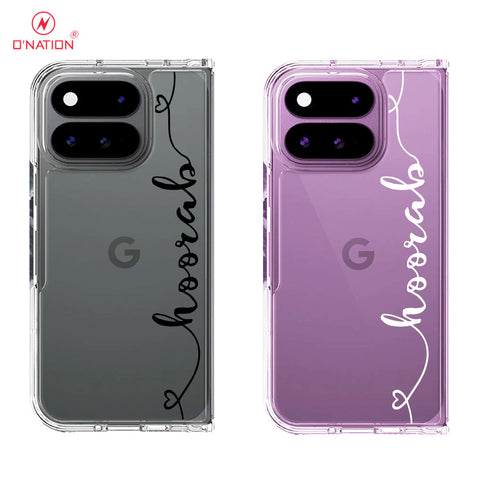Google Pixel 11 Pro Fold Cover - Personalised Name Series - 8 Designs - Clear Phone Case - Soft Silicon Borders
