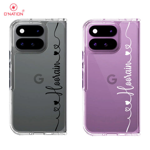 Google Pixel 11 Pro Fold Cover - Personalised Name Series - 8 Designs - Clear Phone Case - Soft Silicon Borders